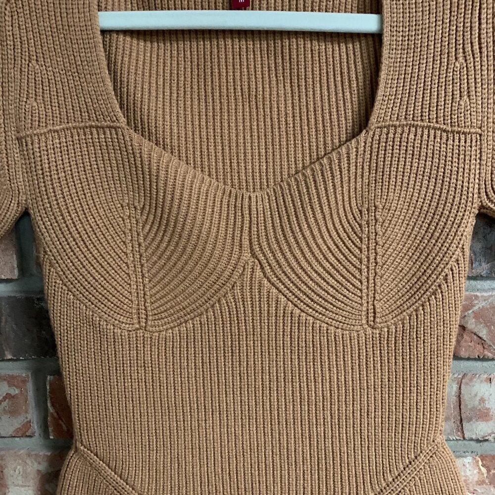 STAUD Camel Ribbed Knit Top - Picture 7 of 12